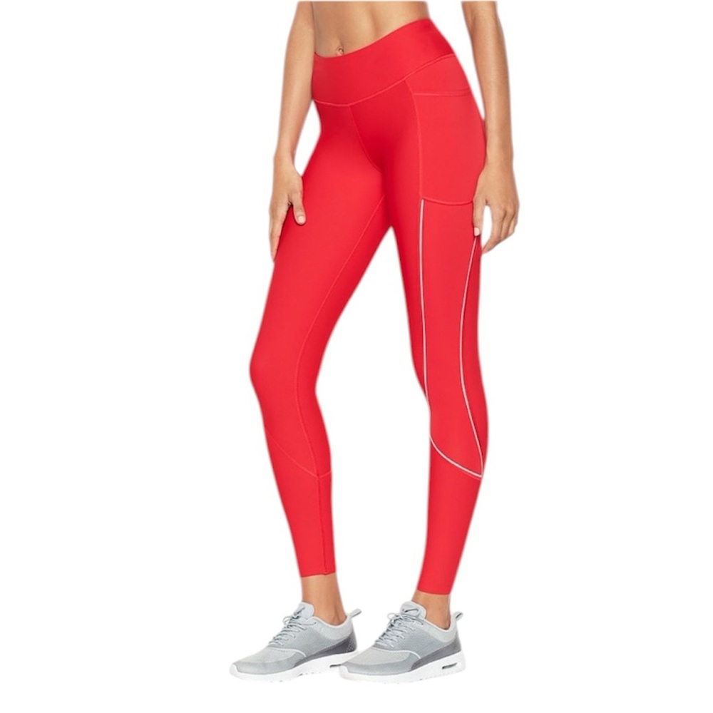 Victoria Sport Total Knockout Tight M Long Red Pink Gold Glitter White Pockets